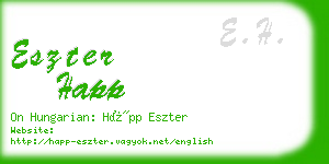eszter happ business card